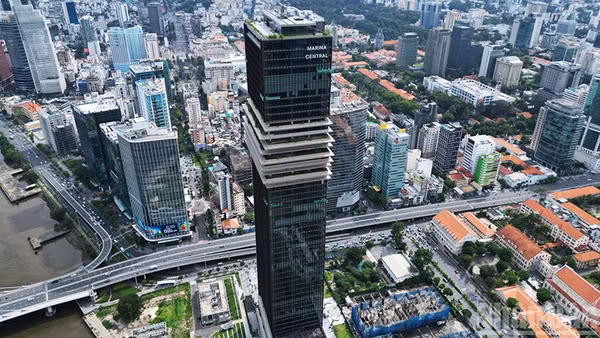 Tòa tháp Trung tâm tài chính quốc tế Sài Gòn Marina đã chính thức khánh thành. (Ảnh: MẠNH TRƯỜNG)