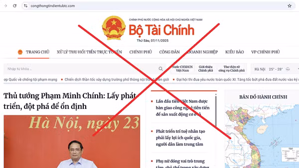 Cảnh báo website có địa chỉ https://congthongtindientubtc.com/ giả mạo website của Bộ Tài chính. (Ảnh mof.gov.vn)