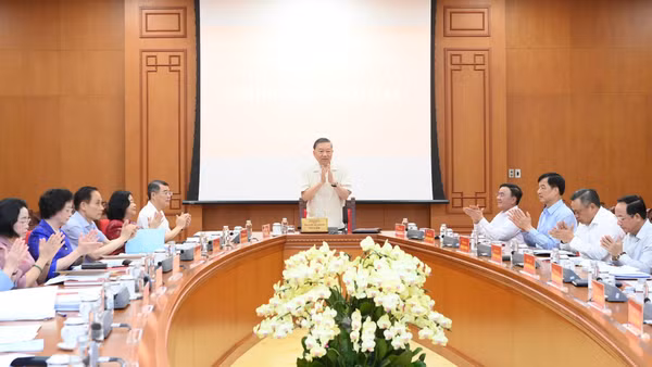 Tổng Bí thư, Chủ tịch nước Tô Lâm và các đồng chí lãnh đạo Đảng, Nhà nước dự Phiên họp thứ 2 của Ban Chỉ đạo Trung ương về phát triển văn hóa Việt Nam. (Ảnh: ĐĂNG KHOA)