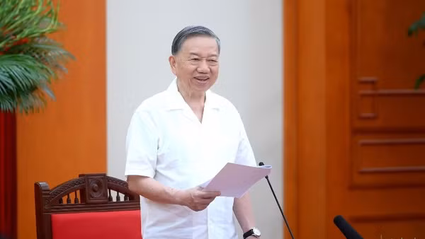 Tổng Bí thư, Chủ tịch nước Tô Lâm phát biểu kết luận tại buổi làm việc với Ban Tổ chức Trung ương. (Ảnh: ĐĂNG KHOA)