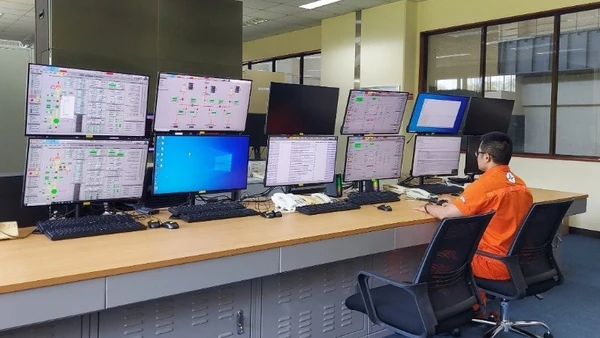 Phòng điều khiển nhà máy thuỷ điện Đa Mi. 