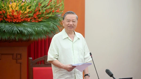 Tổng Bí thư Tô Lâm đã có buổi làm việc với Đảng uỷ Bộ Y tế, các ban, bộ, ngành Trung ương và địa phương. (Ảnh: ĐĂNG KHOA)