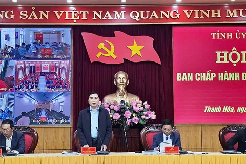 Đoàn chủ tọa điều hành hội nghị.