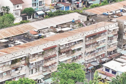 Chung cư cũ Thanh Đa. (Ảnh THẾ ANH)