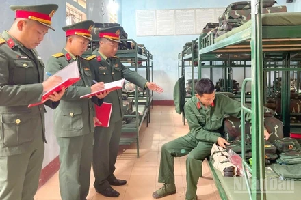 Đơn vị chuẩn bị sẵn sàng để đón nhận chiến sĩ mới.