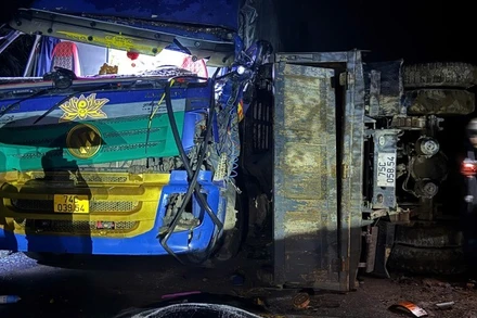 Hiện trường vụ tai nạn.