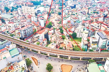 Đoạn tuyến Vành đai 2,5 nối từ đường Cầu Giấy đến khu đô thị mới Dịch Vọng, phường Cầu Giấy, Hà Nội. (Ảnh SÓNG HỮU)