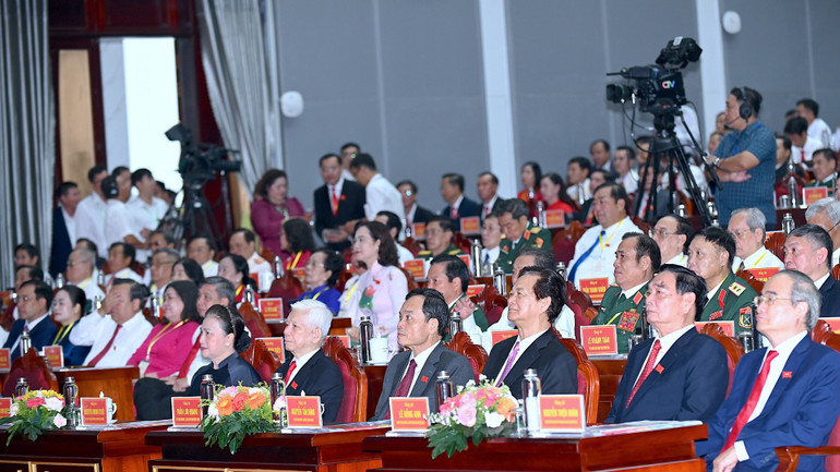 Lãnh đạo, nguyên lãnh đạo Đảng, Nhà nước về dự phiên khai mạc Đại hội đại biểu Đảng bộ tỉnh Cà Mau lần thứ I, nhiệm kỳ 2025-2030. khai-mac-24-4258.jpg