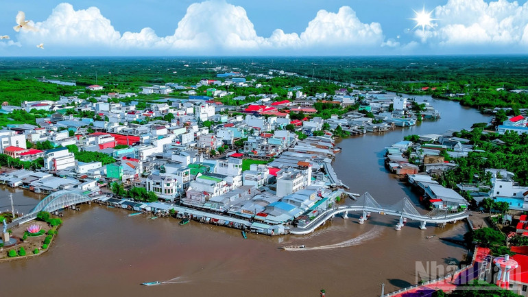 Một góc trung tâm xã Đầm Dơi, tỉnh Cà Mau. ndo_br_dd-8-4869.jpg