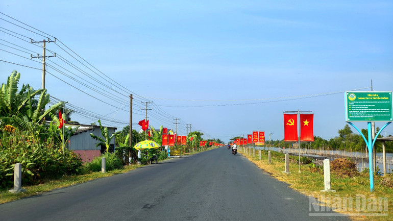 Vùng quê Cà Mau rợp bóng cờ Đảng, cờ Tổ quốc mừng 80 năm Tết Độc lập của dân tộc Việt Nam. ndo_br_du-xuan-2-3213.jpg