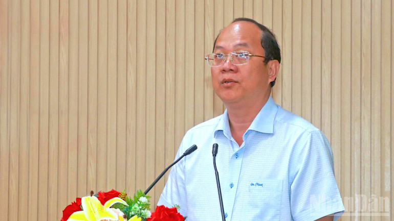 Bí thư Tỉnh ủy Cà Mau Nguyễn Hồ Hải phát biểu kết luận chỉ đạo tại Hội nghị. ndo_br_2-cap-6-2386.jpg