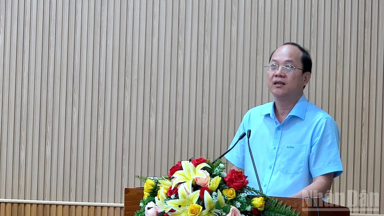 Bí thư Tỉnh ủy Cà Mau Nguyễn Hồ Hải phát biểu chỉ đạo tại Hội nghị. ndo_br_kte-3-641.jpg