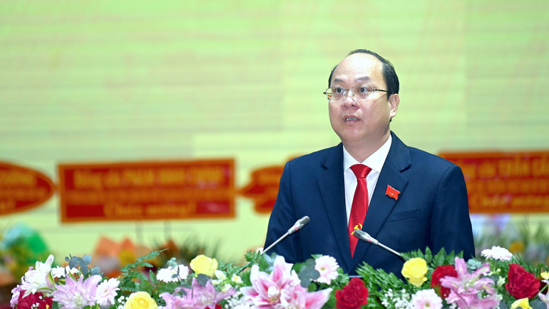 លេខាបក្សខេត្ត Nguyen Ho Hai ថ្លែងសុន្ទរកថាបិទសន្និបាត។ be-mac-2-5927.jpg