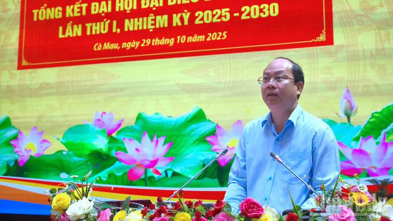 Bí thư Tỉnh ủy Nguyễn Hồ Hải phát biểu chỉ đạo các định hướng về nhiệm vụ trọng tâm sau đại hội, nhằm sớm cụ thể hóa các nghị quyết đưa vào cuộc sống. ndo_br_tong-ket-6-1733.jpg