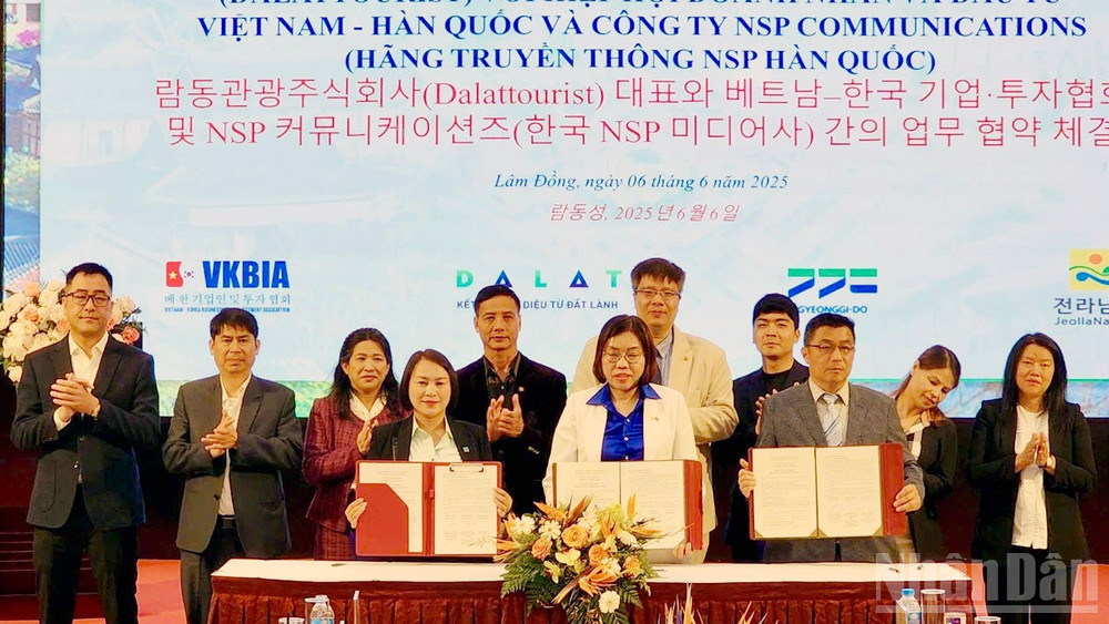 Các doanh nghiệp Lâm Đồng và Hàn Quốc tiến hành ký kết biên bản ghi nhớ hợp tác cùng Hiệp hội Doanh nhân và Đầu tư Việt Nam - Hàn Quốc. ndo_br_5.jpg