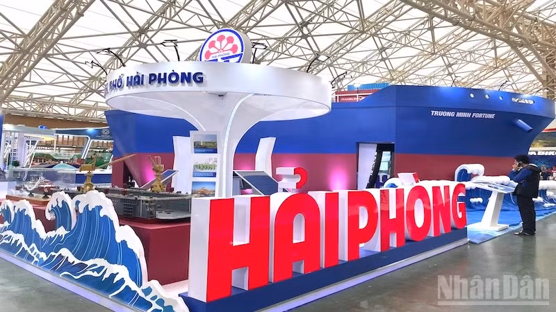 Không gian trưng bày của thành phố Hải Phòng. 