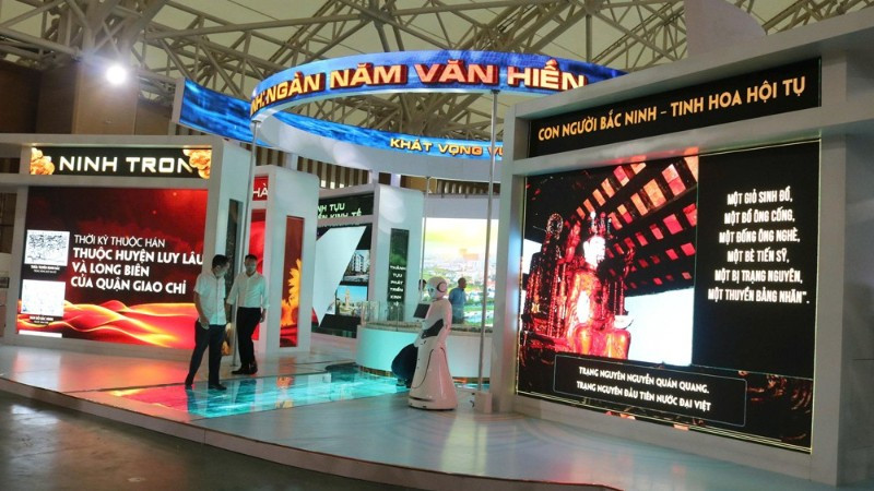 Một góc không gian trưng bày của tỉnh Bắc Ninh tại Triển lãm.