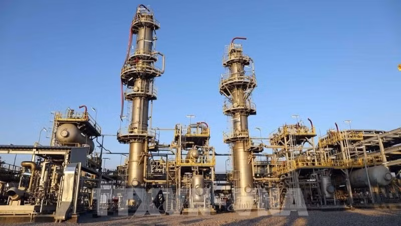 Cơ sở khai thác dầu Halfaya ở tỉnh Maysan, Iraq. (Ảnh: THX/TTXVN)