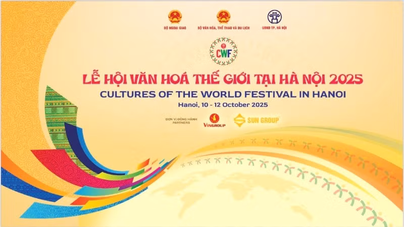 Lễ hội Văn hóa thế giới tại Hà Nội 2025 khai mạc tối 10/10 tại Khu di tích Trung tâm Hoàng thành Thăng Long. 