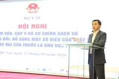 Giáo sư, Tiến sĩ Trần Văn Thuấn, Thứ trưởng Y tế phát biểu khai mạc Hội nghị.
