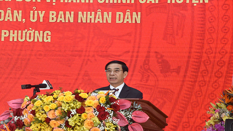 Đại tướng Phan Văn Giang phát biểu chỉ đạo tại Lễ công bố. anh-4-9327.gif