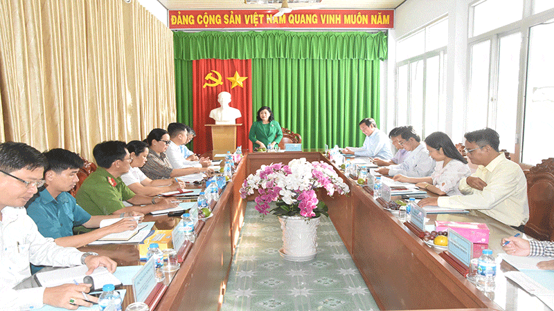 Đồng chí Châu Thị Mỹ Phương phát biểu tại buổi làm việc. anh-mp-1.gif