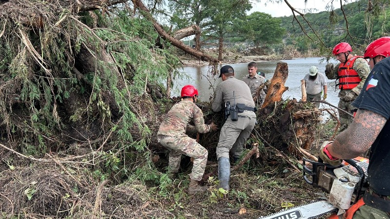 Rescue and search efforts for missing people are still being urgently deployed in Kerr County. (Photo: Texas Department of Public Safety)