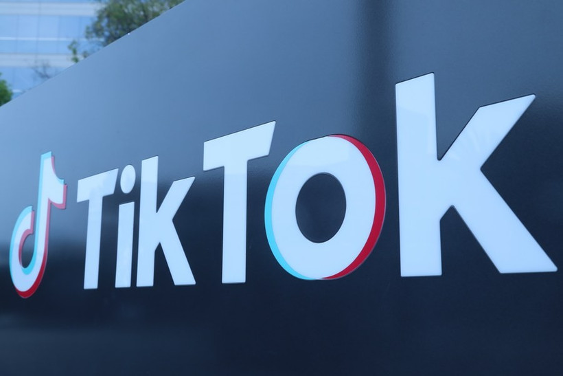 Logo của TikTok tại văn phòng Los Angeles ở Culver City, hạt Los Angeles, Mỹ. (Ảnh: Tân Hoa xã)