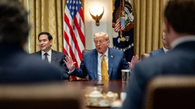 Tổng thống Mỹ Donald Trump chủ trì một cuộc họp Nội các ngày 9/7. (Ảnh: The White House)