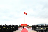 Quang cảnh buổi lễ ra quân. (Ảnh: VŨ TÂN)