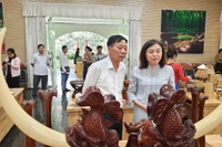 Doanh nghiệp trưng bày sản phẩm hàng thủ công mỹ nghệ được tổ chức tại Thành phố Hồ Chí Minh.