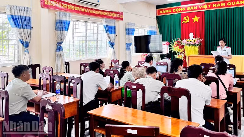 Đoàn thanh tra của Thanh tra tỉnh An Giang công bố Kết luận thanh tra số 06/KL-TTT. (Ảnh: Trang Thông tin điện tử Thanh tra tỉnh An Giang)