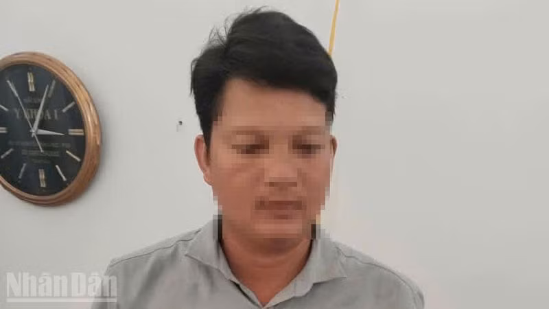 Ngô Đức Q tại Công an xã.