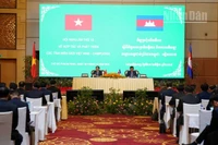 Hội nghị Hợp tác và phát triển các tỉnh biên giới Việt Nam-Campuchia lần thứ 13 được tổ chức tại Phnom Penh, Campuchia. (Ảnh: ĐINH TRƯỜNG)