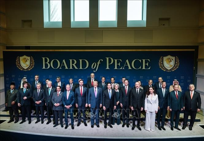 Tổng Bí thư Tô Lâm và các trưởng đoàn dự phiên khai mạc Hội đồng Hoà bình về Gaza.