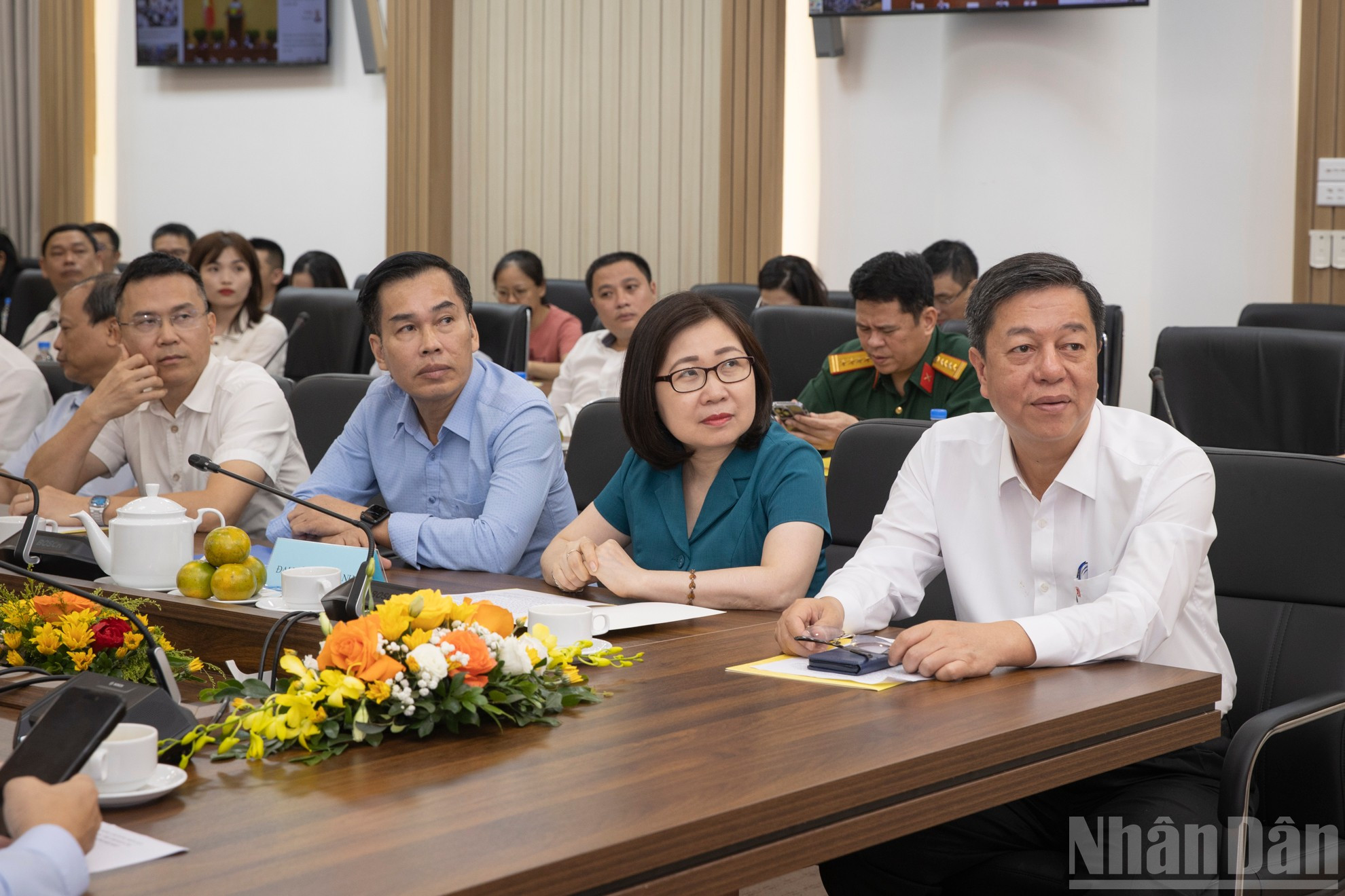 Các đại biểu tham dự Lễ phát động. ndo_br_stnd6050.jpg