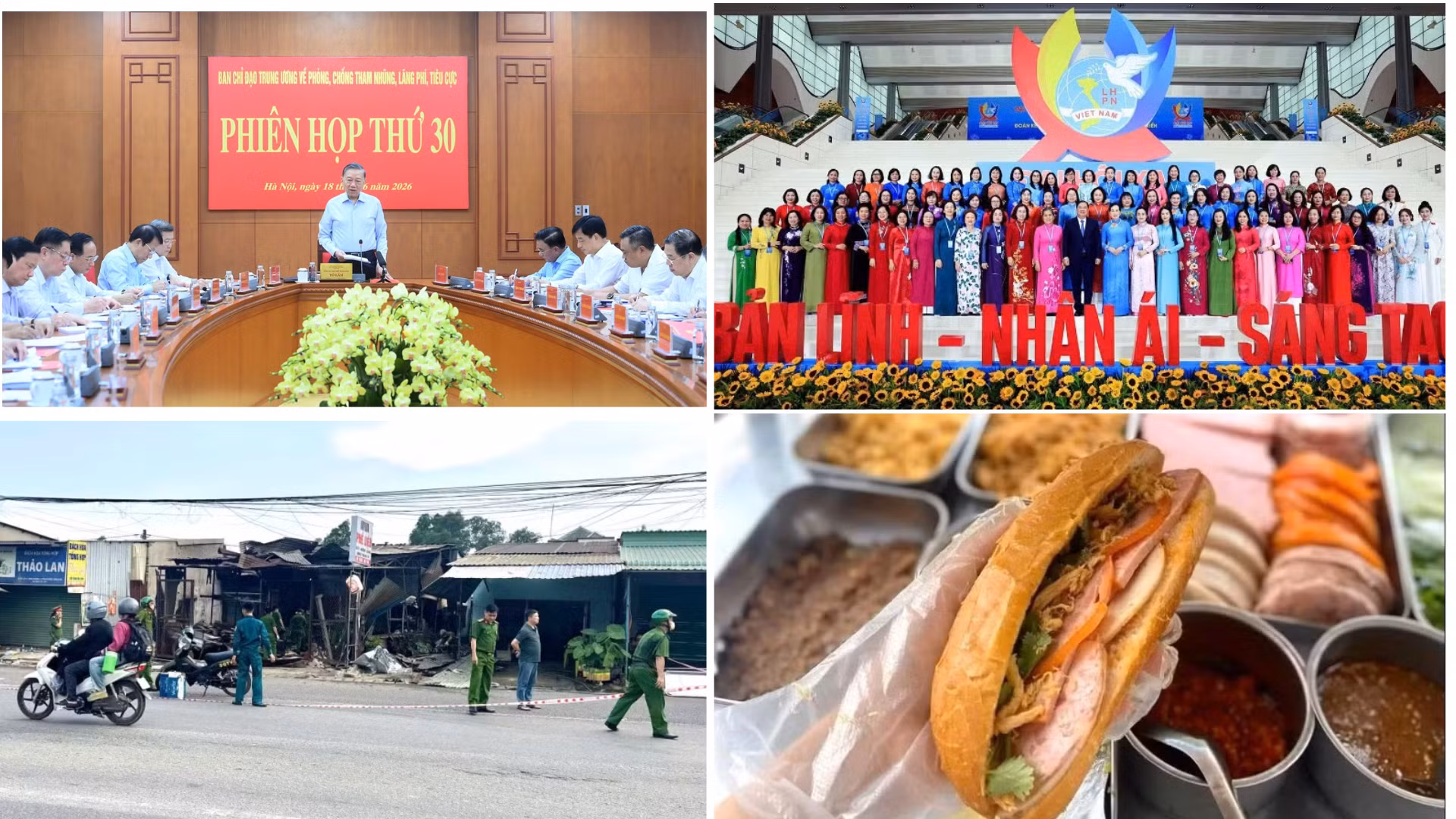 Tin nổi bật ngày 18/6: Ban Chỉ đạo Trung ương về phòng, chống tham nhũng, lãng phí, tiêu cực họp phiên thứ 30; Thủ tướng Lê Minh Hưng tham dự Phiên họp toàn thể Hội nghị Cấp cao kỷ niệm 35 năm quan hệ ASEAN-Nga