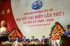 Thủ tướng Chính phủ Phạm Minh Chính dự và chỉ đạo Đại hội Đại biểu Đảng bộ phường Tây Hồ lần thứ nhất nhiệm kỳ 2025-2030. (Ảnh: TRẦN HẢI)