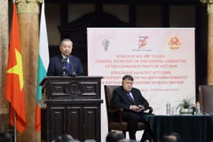 Tổng Bí thư Tô Lâm phát biểu chính sách tại Đại học Sofia. (Ảnh: Thống Nhất/TTXVN)