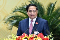 Thủ tướng Chính phủ Phạm Minh Chính phát biểu ý kiến chỉ đạo Đại hội đại biểu Đảng bộ tỉnh Thanh Hóa lần thứ XX, nhiệm kỳ 2025-2030. (Ảnh: TRẦN HẢI)