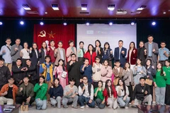 Các đại biểu và sinh viên tại lễ phát động cuộc thi tại Trường cao đẳng Truyền hình, Đài Truyền hình Việt Nam. (Ảnh BTC)