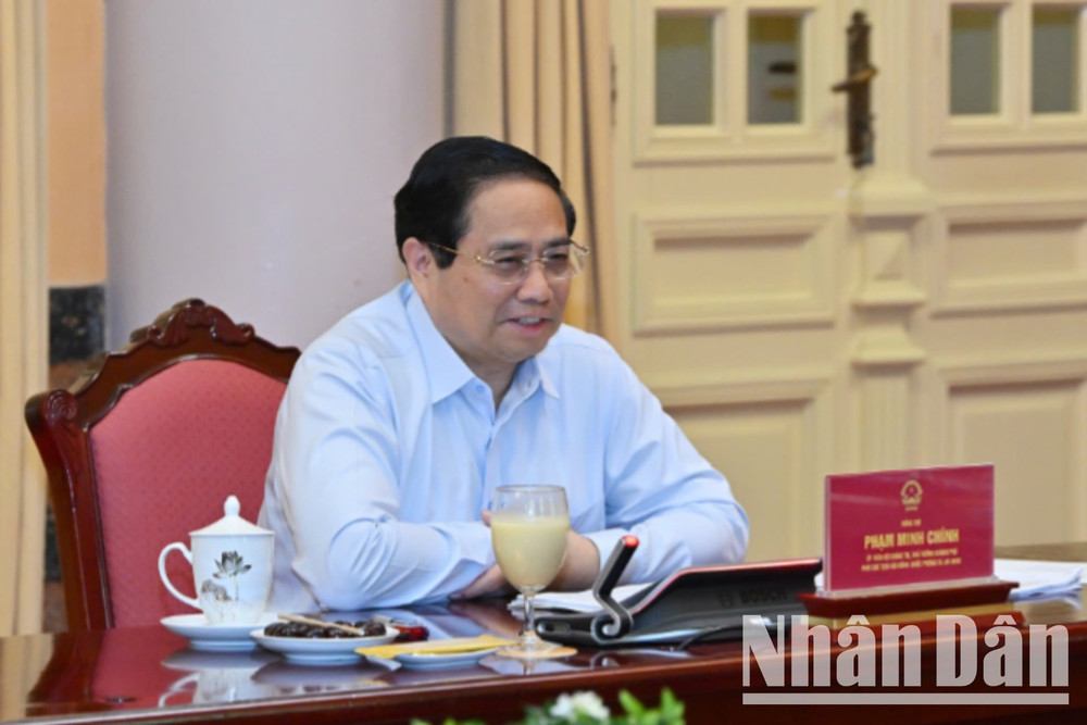 Thủ tướng Chính phủ Phạm Minh Chính phát biểu tại phiên họp. z6662820731323-f1669651f0b1f1d9f8f20511811c563d-7311.jpg