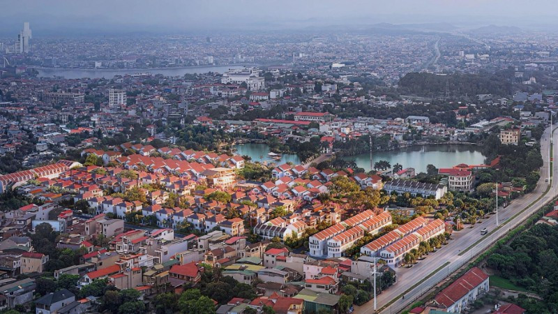 Phối cảnh khu biệt thự cao cấp Việt Trì Legacy Lakeside tại phường Thanh Miếu, Phú Thọ do Tasco làm chủ đầu tư.