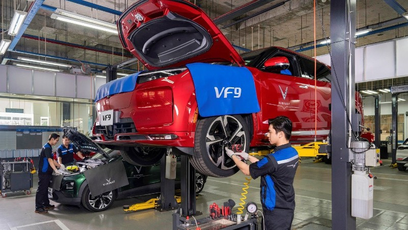 Xưởng lắp ráp xe VinFast.