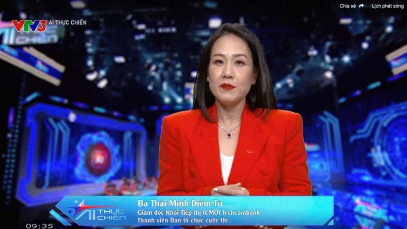 Bà Thái Minh Diễm Tú, Giám đốc Khối Tiếp thị Techcombank, đại diện đơn vị đồng tổ chức và nhà tài trợ độc quyền, chia sẻ trong tập giới thiệu chương trình ngày 22/11.