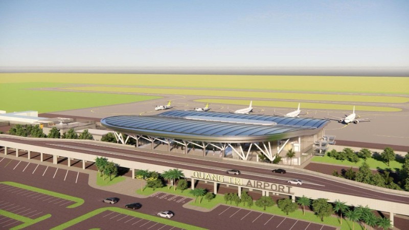 Chèn ảnh phối cảnh sân bay Quảng Trị.