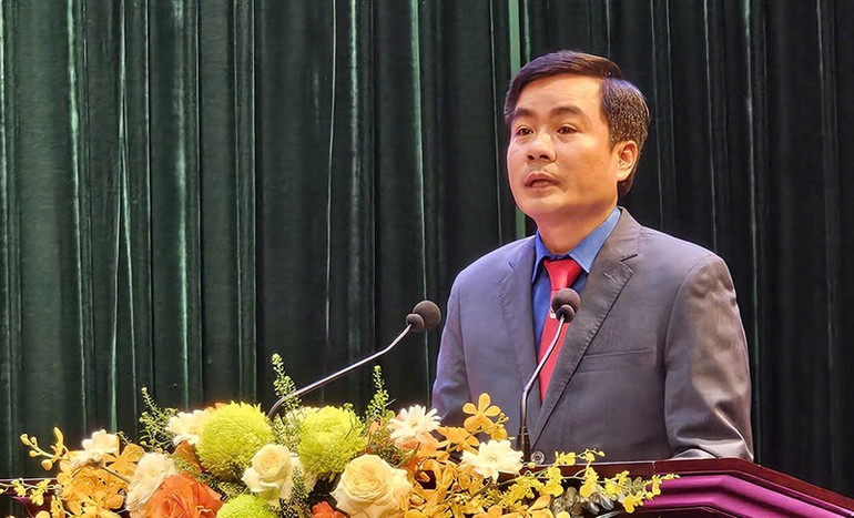 Đại diện thế hệ hệ trẻ Thanh Hóa phát biểu tại lễ kỷ niệm. 4-chau.jpg