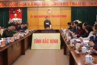 Đại tướng Lương Tam Quang, Ủy viên Bộ Chính trị, Bộ trưởng Công an chủ trì buổi làm việc với tỉnh Bắc Ninh.