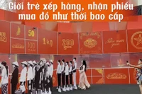 Xếp hàng, mua đồ như thời Bao cấp tại triển lãm 80 năm Thành tựu đất nước