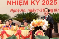 Đồng chí Nguyễn Đức Trung, Bí thư Tỉnh ủy Nghệ An phát biểu khai mạc Đại hội.